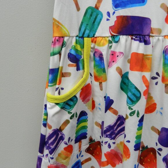 Girls size 7/8 Knit Milk Silk Dress Popsicle Theme - Picture 3 of 5